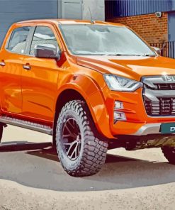 Orange Isuzu D Max Car paint by numbers