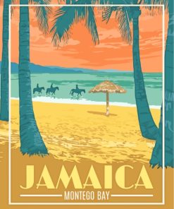 Jamaica Beach Poster paint by numbers