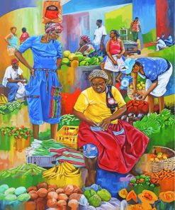 Jamaicans Fruits Sellers paint by numbers