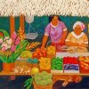 Jamaicans Women Sellers paint by numbers