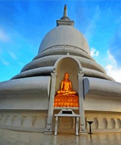 Japanese Peace Pagoda Paint by numbers