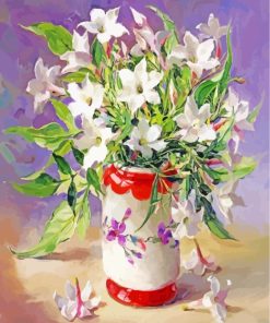 Jasmine Flowers In Vase paint by numbers