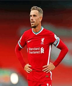 Jordan Henderson Liverpool paint by numbers