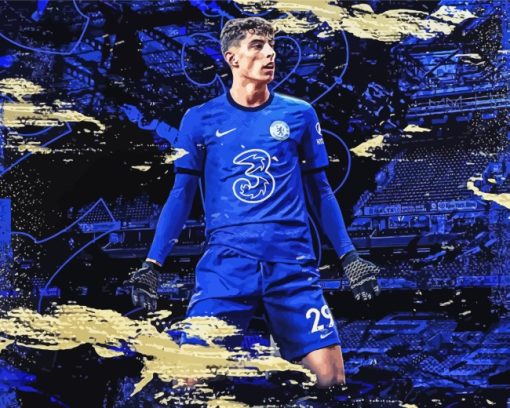 Kai Havertz Chelsea Player paint by numbers