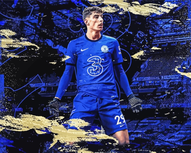 Kai Havertz Chelsea Player paint by numbers