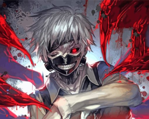 Kaneki Ken Japanese Anime paint by numbers