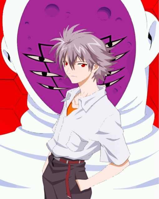 Kaworu Nagisa Anime paint by numbers