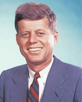 John Kennedy President paint by numbers