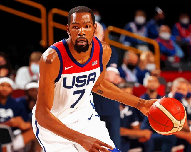 Kevin Durant Player paint by numbers