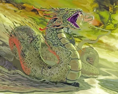 Illustration Cobra Snake Art paint by numbers