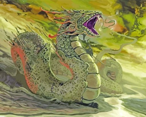 Illustration Cobra Snake Art paint by numbers