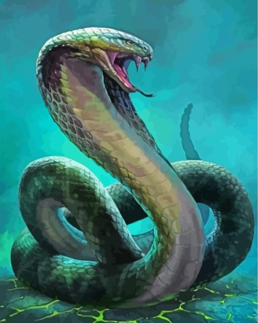 Reptile Cobra Snake Art paint by numbers