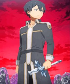 Kirito Japanese Character paint by numbers