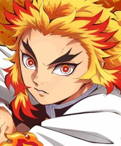 Kyojuro Rengoku Anime Character paint by numbers