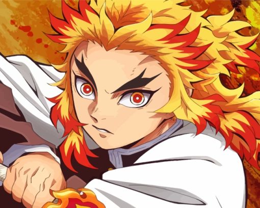 Kyojuro Rengoku Anime Character paint by numbers