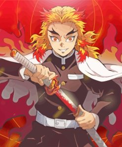 Kyojuro Rengoku Demon Slayer paint by numbers