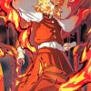 Kyojuro Rengoku Fire paint by numbers