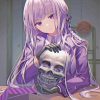 Kyoko Kirigiri With Skull Head paint by numbers