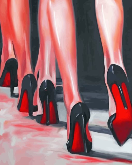 Ladies Legs With Pump Shoes paint by numbers