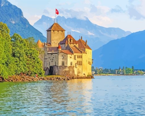 Aesthetic Lake Geneva paint by numbers