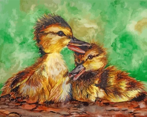 Little Ducklings Birds paint by numbers