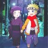 Little Hinata Hyuga And Naruto paint by numbers