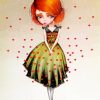 Redhead Girl With Dress paint by numbers