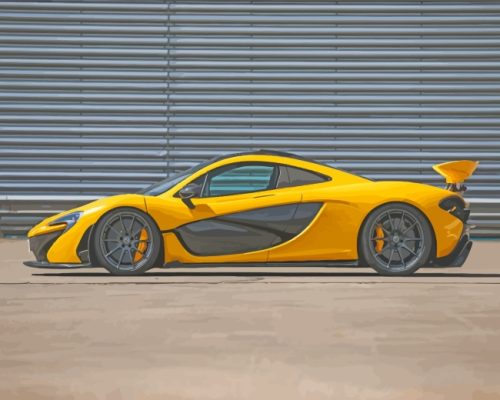 Luxury Yellow Mclaren paint by numbers