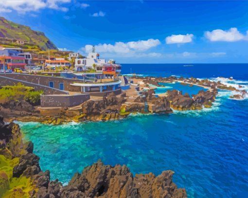 Aesthetic Madeira Portugal paint by numbers