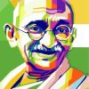 Mahatma Gandhi Pop Art paint by numbers