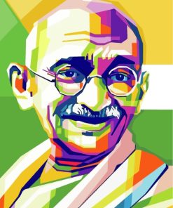 Mahatma Gandhi Pop Art paint by numbers