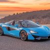 Blue Mclaren Supercar paint by numbers