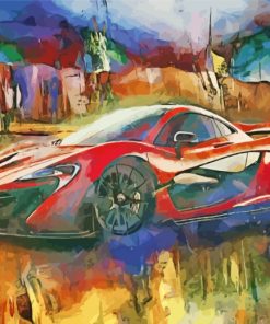 Mclaren Car Art paint by numbers