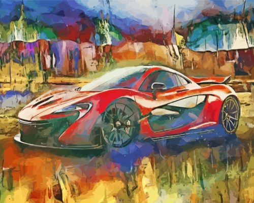 Mclaren Car Art paint by numbers