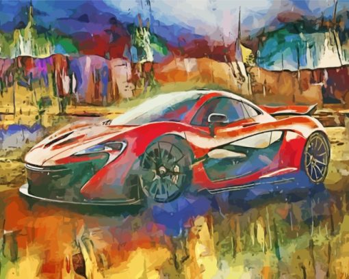 Mclaren Car Art paint by numbers