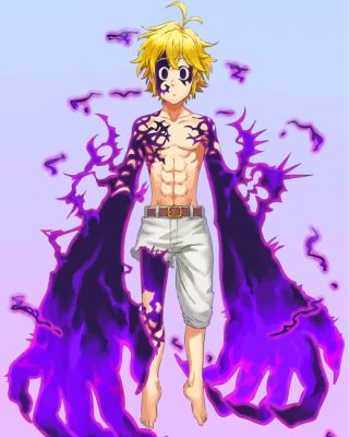 Meliodas Japanese Anime paint by numbers