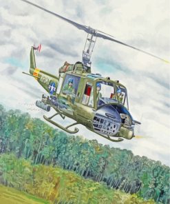 American Army Helicopter Aircraft paint by numbers