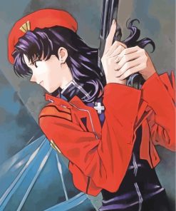 Misato Katsuragi Character paint by numbers