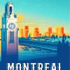 Montreal Canada Poster paint by numbers