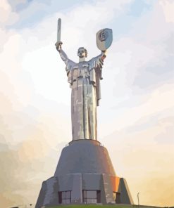 Motherland Statue Kiev paint by numbers