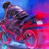 Aesthetic Motorbike Driver paint by numbers