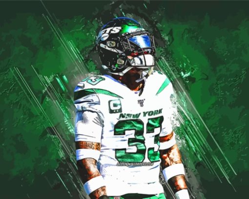 Jets American Football Player paint by numbers