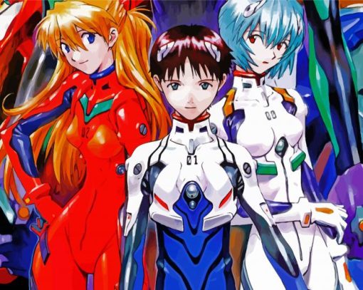 Neon Genesis Evangelion Anime paint by numbers