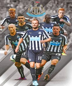 Newcastle United Football Club Players paint by numbers