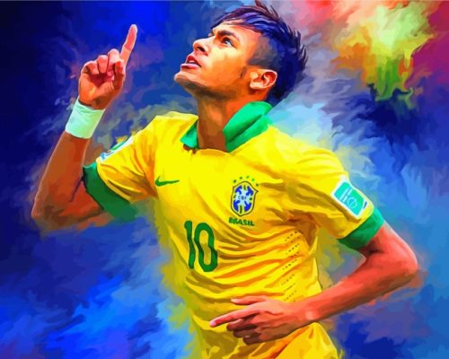 Brazilian Player Neymar paint by numbers