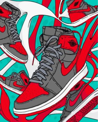 Nike Air Jordan Baskets Illustrations paint by numbers