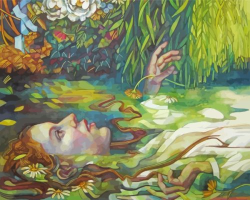 Ophelia In Water paint by numbers