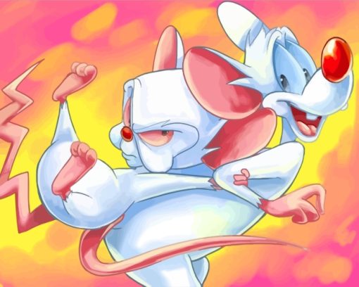 Pinky And Brain Mice paint by numbers