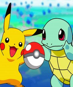 Pikatchu And Squirtle paint by numbers