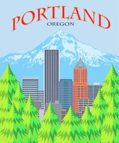 Portland Oregon Poster paint by numbers